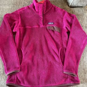 Patagonia Polartec Re-Tool Synchilla Snap T Fleece Pullover Purple Plum Large
